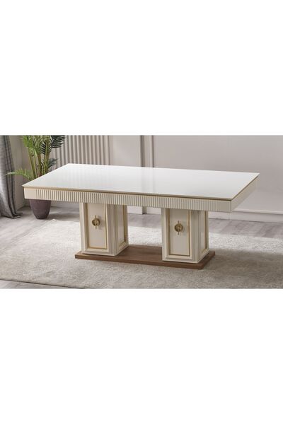 Tutku Yatak Handel 6 Kişilik Dolaplı Modern Yemek Masası 200 cm