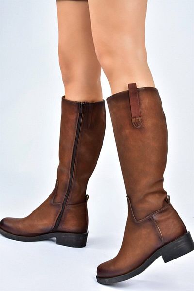 Fox Shoes Tan γυναικείες μπότες J674272109