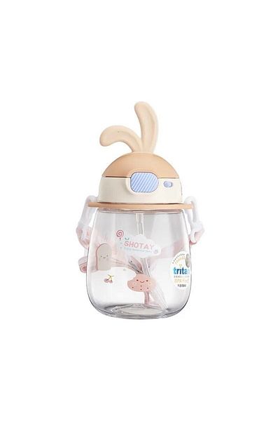 Shotay 600ml Tritan Orange Flexible Rabbit Ear Water Bottle and Flask