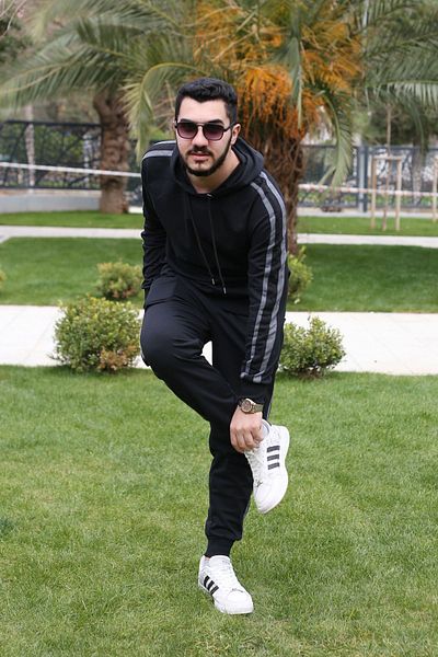 han elegant Σετ ανδρική αθλητική φόρμα με άνετο κόψιμο και ελαστικό πόδι