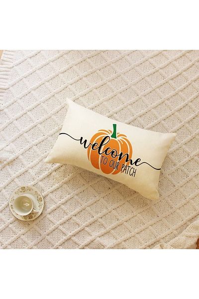 EVYA Husa De Perna Decorativa Seria Pumpkin Farm 30x50 Cm Fata De Perna