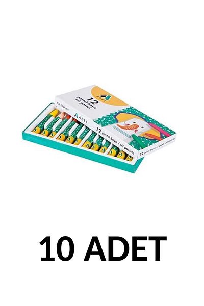 Adell 10 Pieces of 12 Colors Crayons