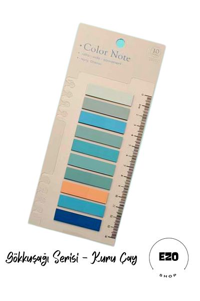 EZOSHOP Post-it Sticky Notes Transparent Color Sticky Notepad Label Note Bookmarks 200 Sheets Dry Tea