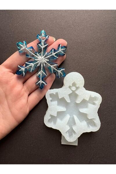Genel Markalar Epoksi Yılbaşı Çam Ağacı Süsü Silikon Kalıbı, Kar Tanesi Kalıp...