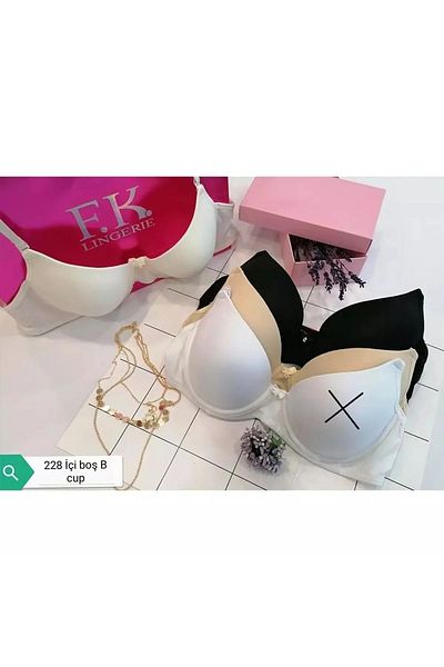 F.K Empty Cap White Underwire Bra 228