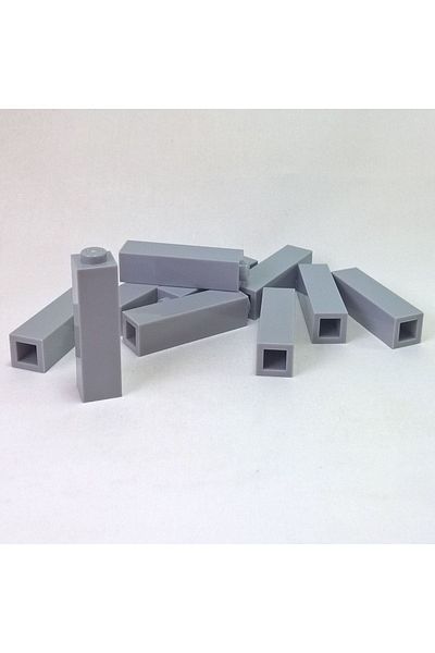 LEGO Moc Creator Accessory - 1X1X3 Gray Brick, 4 Pieces to Send