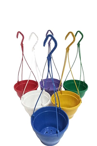 YEŞİLİMARKET Makrome Askılı Saksı 3 Adet ''farklı Sürpriz Renkler'' Tabaksız ...