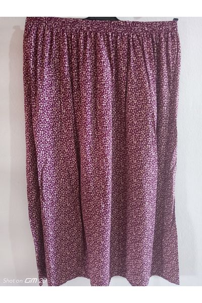 hoaryage Fusta de mama lungime maxi din tesatura de viscoza cu model cu talie elastica