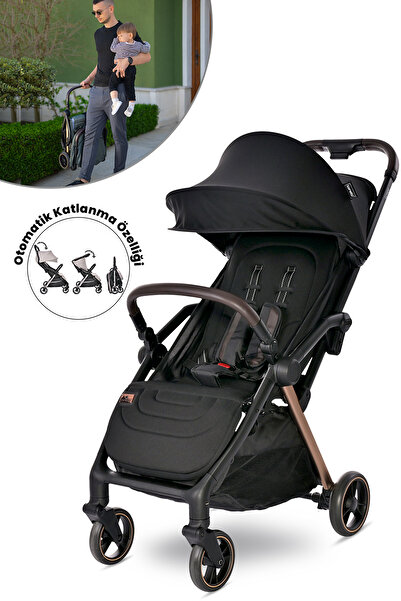 LORELLİ Lorelli Loret Otomatik Katlanan Kabin Boy Bebek Arabası - Black