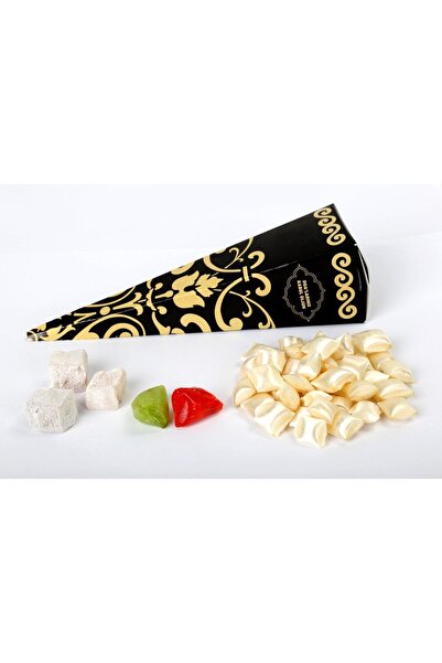 LokumBox Mevlid Şekeri_çifte Kavrulmuş Antep Fıstıklı Lokum_50 Adet_siyah Mev...