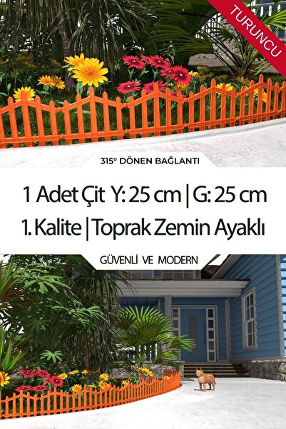 ZiDi Plastik Dekoratif Plastik Bahçe Çiti Ve Peyzaj Çiti 1 Adet Çit (Y: 25 CM...