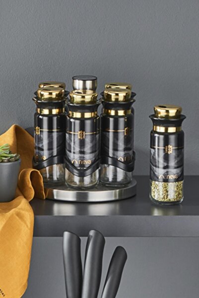 Neva N3274 Marble Plus 6-Piece Spice Set