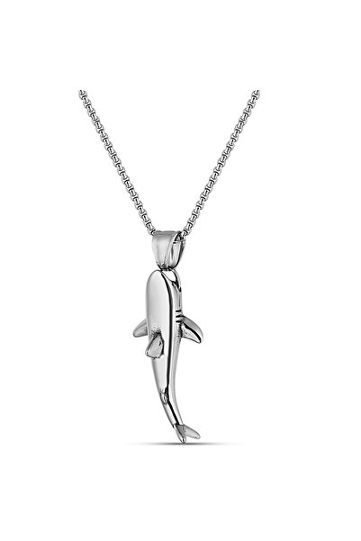 Forentina Erkek Çelik Köpek Balığı - 60 Cm Zincir Kolye Ps3718