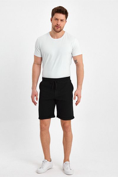 Mad&Calf Ανδρικά σορτς βερμούδας με κανονική εφαρμογή Waffle