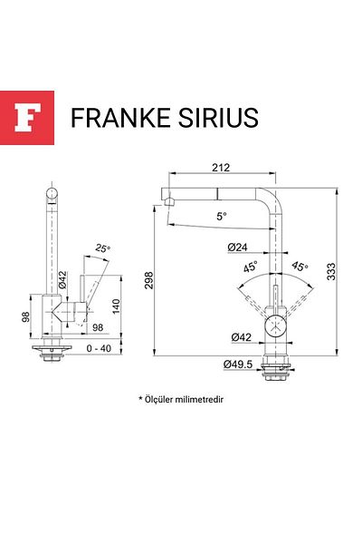 Franke Sirius Spiral Kitchen Luminaire, Chrome surface