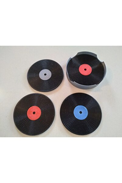 CosmosCraft Taş Plak Tasarımlı Bardak Altlığı Seti,plastik