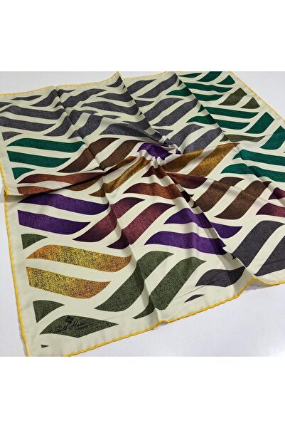 SİLKHOMEE سيلك هوم وشاح من البوليستر بتصميم من نسيج التويل 30041-03