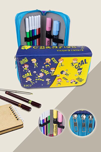 Size Husă pentru creion Orginazer cu model Kawaii pentru suport pentru trei c...