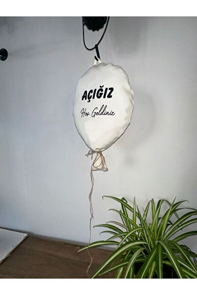 Gözükara Kapı Açıgız kapalıyız yazılı bez balon , iş yeri kapı yazısı