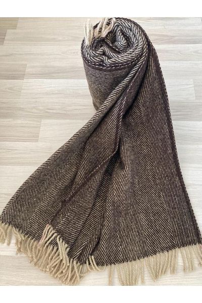 GENÇEV HOME COLLECTİONS 100% Pure Wool Scotch Knee Pad - TV Blanket 130x170 Wool blanket - 100% pure wool - WOOL