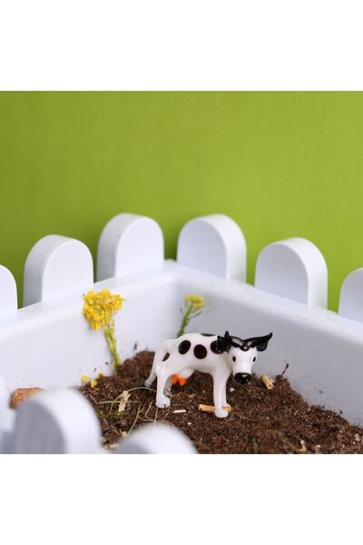 ADAMODART Minyatür Inek Murano Cam Biblo