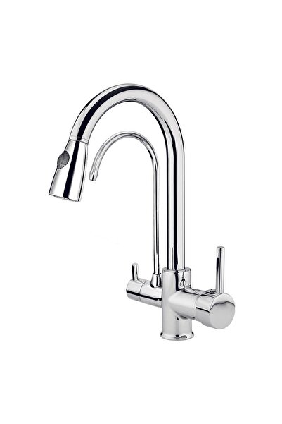 TRUVA Mhastsrchef Sprialli Mutfak Evyesi 3 Yollu Arıtma Çıkışlı Çubuk Kol Öze...