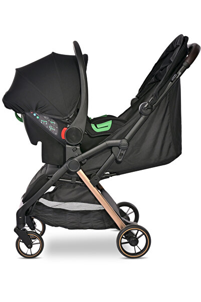 LORELLİ Lorelli Loret Otomatik Katlanan Kabin Boy İkiz & Travel Set Bebek Arabası - Black