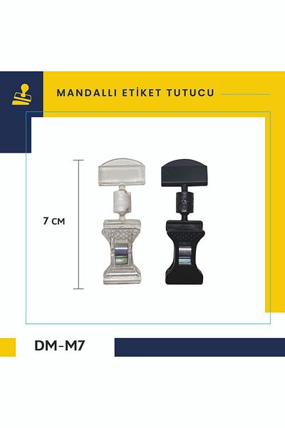 DamgaMarket Plastic, Mini Latch Label Holder, Black 7 Cm