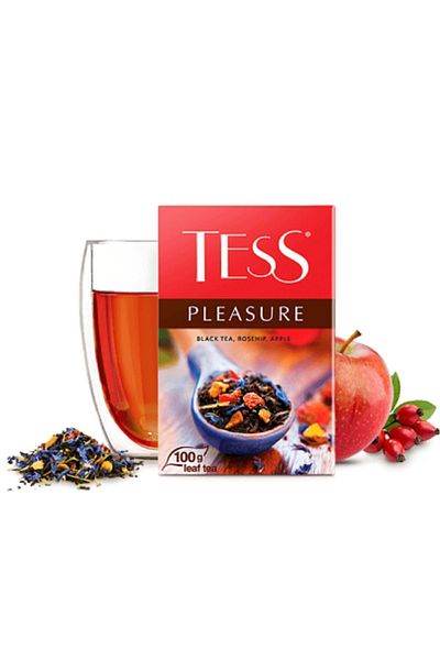 Tess شاي ثمر الورد الممتع - مع قذائف التفاح