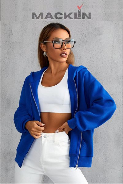 macklin Ανδρικό και γυναικείο μπουφάν Unisex με κουκούλα Basic Cardigan - με φερμουάρ