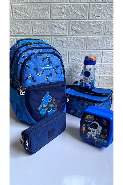 RKY SERENITY Relaxion Set of 5 - Figured Backpack and Lunchbag, Pen Holder and Water Bottle, Baby Birth Bag