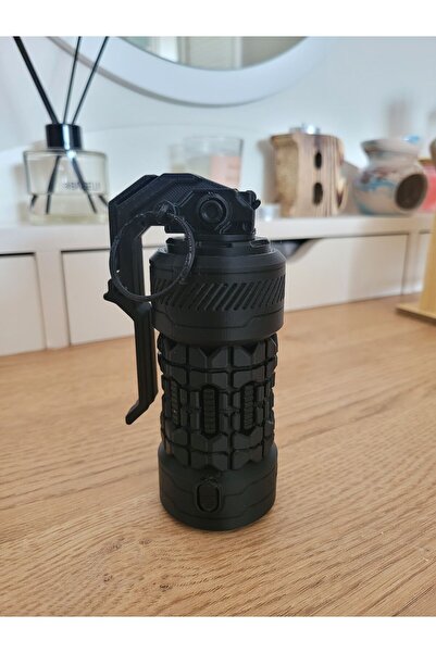 CosmosCraft Oyuncak El Bombası Figür Siyah Renk,pla,14 Cm