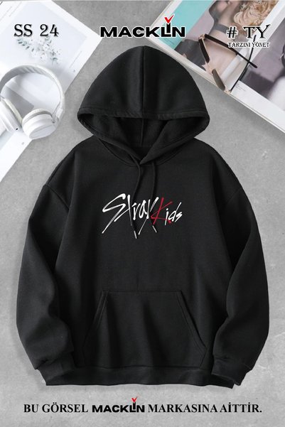 macklin Unisex Γυναικεία Ανδρικά Stray Kids Φούτερ με κουκούλα με λογότυπο ει...