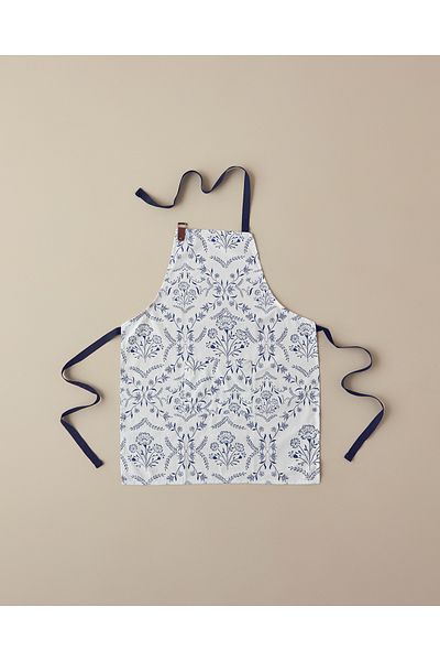 English Home Cooktop Cotton Polyester Kitchen Apron 70X55 cm White - Blue
