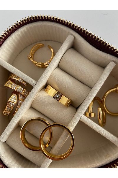 ringbox Karamaz Steel Brand Model Stone Gold Ring