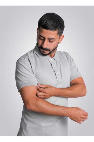 FROOY 100% Cotton Polo Collar American Sand Combed Cotton T-shirt