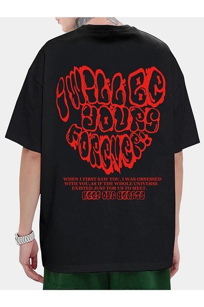 Mad&Calf Μπλουζάκι Unisex Keep Our Hearts με στάμπα Oversize