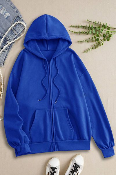 macklin Ανδρικό και γυναικείο μπουφάν Unisex με κουκούλα Basic Cardigan - με φερμουάρ