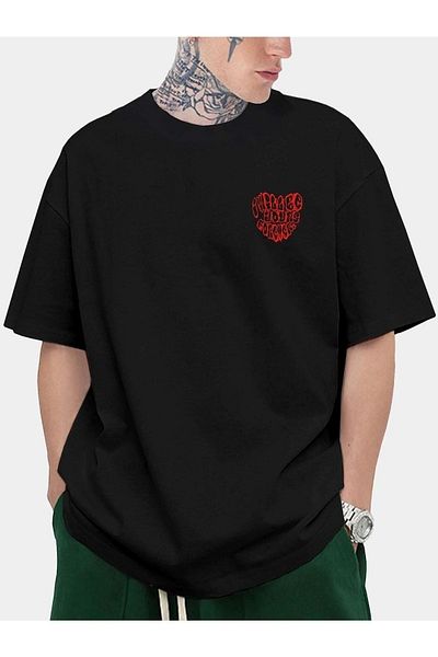 Mad&Calf Μπλουζάκι Unisex Keep Our Hearts με στάμπα Oversize