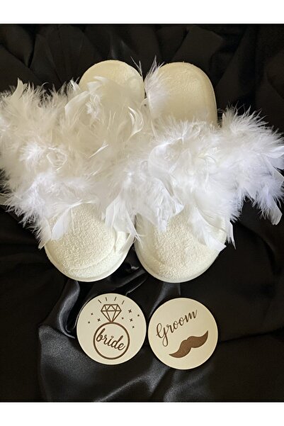 lilyum butik Tüylü Terlik Kalın Taban