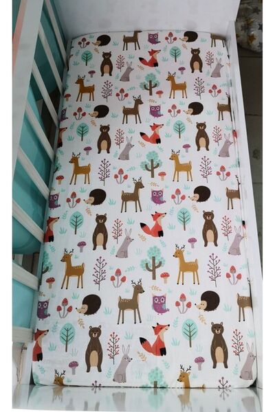 Bebek Özel 100% Cotton Baby Kids Fitted Sheet 120x200 (2 Pieces) Karaca Ve Doğa