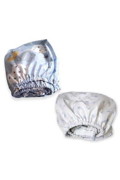 Bebek Özel Cearşaf de îmbrăcăminte pentru copii 100% bumbac Blue Moon and Stars - 90x190 (2 BUC.)