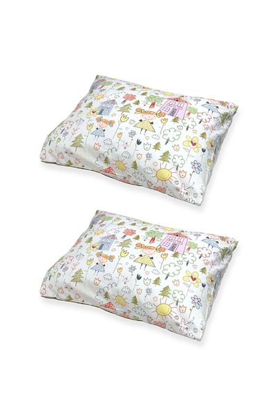 Bebek Özel 2 bucăți 100% bumbac husă de pernă pentru bebeluși - 35x45 desene dulci