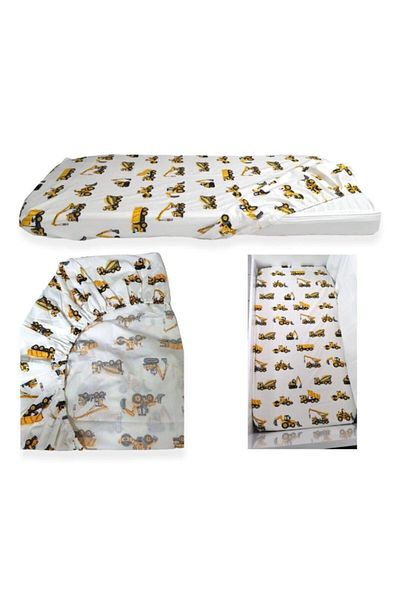 Bebek Özel 100% Cotton Single Child Fitted Sheet 90X190 Business Machine Scoop Patterned for Bed