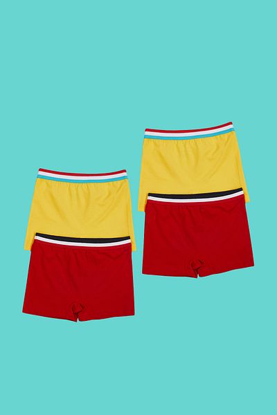 TRENDYOLKIDS Boy's Underwear - 4-Piece Printed, Multi-Colored Cotton Boxers Tkdaw25Bx00000