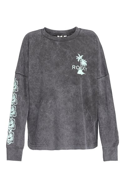 Roxy Top aus Algodon-Polyester-Mischgewebe mit Waffelmuster für Damen [200 g/m] – Lange Ärmel mit Knopfleiste