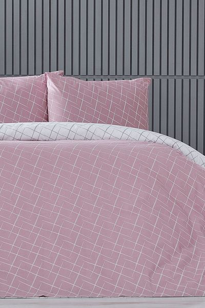 Doqu Home طقم غطاء لحاف من Easy Cot - مقاس فردي Glimmer Dried Rose
