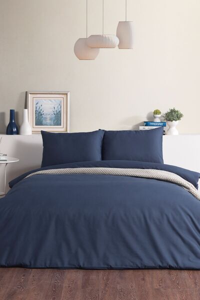 Doqu Home Pure Line Nevresim Takımı Çift Kişilik - Lacivert