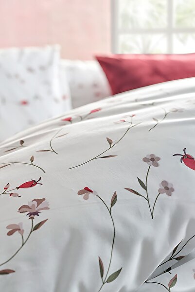 Doqu Home Ranforce Elegan White Double King Size Bedding Set