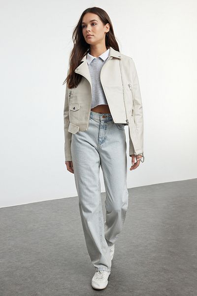 Trendyol Collection Light Blue Straight Jeans - Normal Waist TWOAW25JE00087